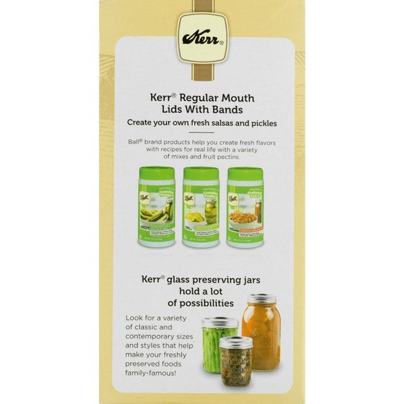 Kerr Regular Mouth Sure Tight Canning Jar Lids and Bands 12-Piece BPA Free NIB - Picture 3 of 4